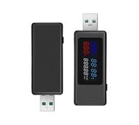 Probador del Usb de la pantalla a color para la medición eléctrica del potencial y de la corriente con la exhibición clara para la prueba del dispositivo Negro (negro)