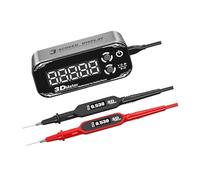 Probador digital de 3 pantallas PN, detección de capacitancia, sondas chapadas en oro para electrónica y multímetro digital