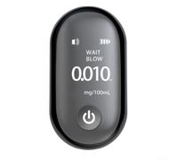 Probador digital de alcohol sin contacto con sensor de respiración, pantalla LCD, alarma audible para conducir ebrio y batería de litio recargable por USB para uso portátil