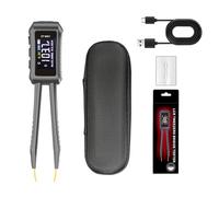 Probador Digital de Puente, Pinzas de Prueba Electrónicas para Medición Automática de Resistencias, Condensadores e Inductores - Pantalla LCD a Color, Batería Recargable, Uso