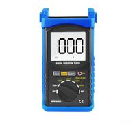 Probador digital de resistencia de aislamiento 5000 V megohmímetro 200 GΩ para cables y motores - Ohmímetro de alto voltaje con retroiluminación LCD, herramienta eléctrica industrial, azul, 218 x 122
