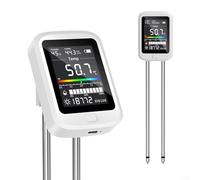 Probador digital de suelo 6 en 1 con medidor de pH, humedad, luz y temperatura Celsius, recargable para un monitoreo fiable del crecimiento de las plantas