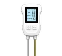 Probador Digital de suelo LCD, medidor PH/humedad/temperatura 3,0-9, Sensor Metal resistente al calor, Monitor humedad for jardinería plantas y flores,Monitoreo preciso