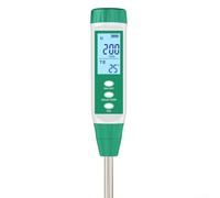 Probador digital de suelo NPK con pantalla LCD retroiluminada y sonda de aleación, instrumento de medición de suelo para investigación científica y gestión de cultivos (probador de nitrógeno)