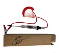 Probador digital de voltaje de coche, 12 V, 24 V, pantalla LED, circuito automático, herramienta eléctrica de doble rango para diagnóstico de vehículos, tamaño compacto (B)