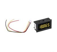 Probador digital de voltaje para CC 0-33 V con pantalla LED de 5 dígitos de 0.36 pulgadas y configuración de tres cables, incluyendo terminales VCC GND y VIN (amarillo)