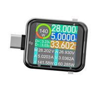 Probador digital USB C multifunción con pantalla de vidrio y sensores integrados para un análisis de potencia preciso, panel táctil capacitivo tipo C