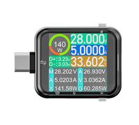 Probador digital USB C multifunción con pantalla de vidrio y sensores integrados para un análisis de potencia preciso, panel táctil capacitivo tipo C