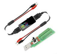 Probador digital USB U96 con resolución de capacidad de 0.001mAh para evaluación precisa de la carga de la batería USB y del banco de energía (negro)