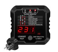 Probador Enchufe Detector Verificador Cableado Preciso Enchufable | Comprobador Eléctrico Doméstico para Mantenimiento Rutinario Reforma Edificios Electricistas Apartamentos Inquilinos
