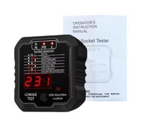 Probador Enchufe Detector Verificador Cableado Preciso Enchufable | Comprobador Enchufe con Pantalla de Tensión para Mantenimiento Rutinario Reforma Edificios Electricistas Apartamentos