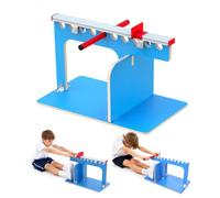 Probador flexibilidad Caja 2 en 1 para Sentarse y alcanzar, para Estirar | Entrenamiento y Pruebas 2 en 1, Ajuste Multinivel, Piezas Madera y Metal, Deslizamiento Suave, para Evaluación en Gimnasio