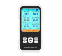 Probador integral de campo eléctrico y fuerza de campo magnético con pantalla brillante para un fácil monitoreo (blanco)