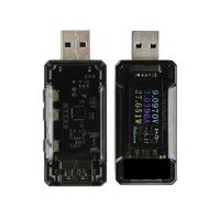 Probador tipo C de CC 4-25 V, monitor voltaje corriente carga rápida USB, medidor potencia multifunción, voltímetro amperímetro for energía teléfono celular(Type-C)