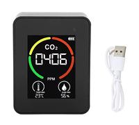Probador TVOC con Carga USB, Detector de CO2 para Interiores, Monitor de Calidad del Aire, Termómetro, Higrómetro para Tiendas de Cultivo, Bodegas y Hogares