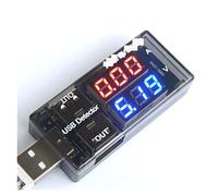 Probador USB, 1 0VA Doble USB Probador de detección de cargas de voltaje de corriente Voltímetro de batería Tester de cargador de amperios(Blauw)