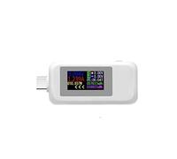 Probador USB, 10 en 1 corriente continua Escribe -C usb Tester Current 4-30V Medidor de voltaje AMMETER DIGITAL MONITOR DIGITAL INDICADOR DE POTENCIA CARGADOR BANCO(1902C-White)