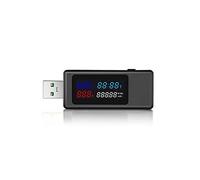Probador USB, 10 en 1 corriente continua Escribe -C usb Tester Current 4-30V Medidor de voltaje AMMETER DIGITAL MONITOR DIGITAL INDICADOR DE POTENCIA CARGADOR BANCO(USB Tester-V30 Black)