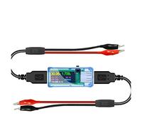 Probador USB, 13 en 1 USB Ensayador corriente continua Voltímetro digital AMPERIMETRO VOLTAJE MEDIDOR DE CORRUCCIÓN DE VOLTAJE DETECTOR DE AMMETER INDICADOR DEL CARGADOR DE PODER(U96 Blue Cable)