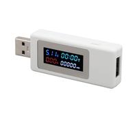 Probador USB 4-30V 0-6.5A, Probador de Amperímetro Voltímetro, Pantalla a Color, Detector de Carga de Voltaje de Corriente USB, Compatible con Cargador Super Flash Dentro de 120W