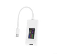 Probador USB C Medidor de potencia Probador de voltaje y corriente CC 4-30V 6.5A Medidor de potencia Amperímetro Soporta QC2.0 para QC3.0 PD VOOC, modelo KWS-065C (066C-blanco)