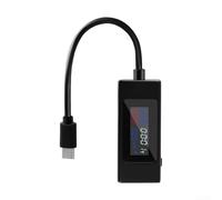 Probador USB CC tipo C 430 V voltaje 6 5 A medidor de potencia de corriente amperímetro para pruebas de dispositivos de carga compatible con protocolos 0 0 PD VOOC (065C-negro)