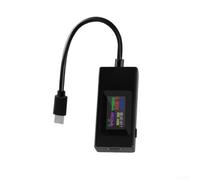 Probador USB CC tipo C 430 V voltaje 6 5 A medidor de potencia de corriente amperímetro para pruebas de dispositivos de carga compatible con protocolos 0 0 PD VOOC (066C-negro)