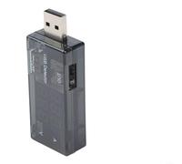 Probador USB con voltímetro digital, medidor de capacidad de batería y pantalla de corriente y voltaje de carga USB en tiempo real (A)