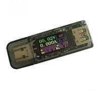 Probador USB de 5 A con pantalla a color multifunción soporta voltaje corriente capacidad de potencia medición de resistencia a la temperatura y detección de protocolo de carga rápida