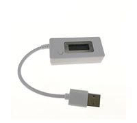 Probador USB, LCD Micro USB Detector del medidor de la corriente de la corriente de la capacidad de la capacidad de la capacidad del cargador + resistencia de carga 2A / 1A con interruptor(Bianco)