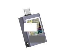 Probador USB tipo C con pantalla LED, voltímetro, amperímetro, medidor de voltaje CC, comprobador carga banco energía (CC 4,5-50 V, 0-12 A)