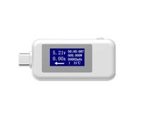 Probador USB tipo C USB LCD digital voltaje corriente voltímetro amperímetro detector cargador banco de energía indicador(MBUSD-700DH-CL-6M)