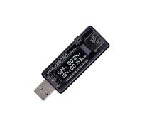 Probador USB, voltímetro, amperímetro, monitor digital tipo C, de voltaje y corriente, comprobador capacidad del cargador, indicador corte energía(8 in 1 Black)