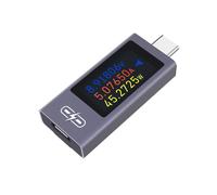 Probador UT03C USB/Tipo-C 4V-30V 12A Multifunción Amperímetro Voltímetro Digital de CC Medidor de Potencia Probador de Capacidad de Cargador