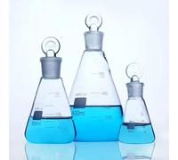 Probeta graduada de vidrio, Matraz cónico de vidrio borosilicato con tapones esmerilados 50-1000 ml #19#24#29(150ml N0.24)