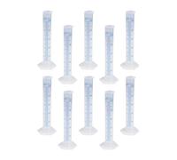 Probeta medidora de plástico de 10 piezas con graduación precisa para experimentos de química y biología, vaso medidor, cilindro medidor de laboratorio