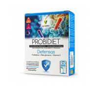 Novadiet - PROBIDIET DEFENSAS con Probióticos, Beta-Glucanos y Vitamina D - Complemento Alimenticio para el Sistema Inmunológico y la Microbiota Intestinal - 30 Cápsulas