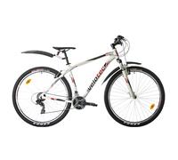 Probike PRO Bicicleta de montaña de 29 pulgadas Shimano, 21 velocidades, para hombre y mujer, adecuada a partir de 175 - 190 cm (blanco rojo)