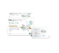 Probiótico en sobres Probactis Strep® Kids - Ayuda a las Defensas del Oído, Nariz y Garganta - 30 Sobres - Complemento Probiótico con Vitamina D, Sin Gluten - Efecto de Hasta 6 Meses - Sabor Fresa