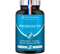Probiótico Flora Intestinal - Complejo de Fermentos Lácticos con Vitamina D - 7 Cepas Patentadas - Hasta 60 Mil Millones de UFC/día - 60 Cápsulas Veganas - Nutrimea - Fabricado en Francia