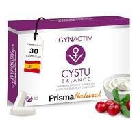 Probiótico Gynactiv Cystu Balance 30 Comprimidos - Probióticos Mujer Flora Íntima a Base de Arándano Rojo - Complemento Alimenticio para Bienestar Íntimo y Equilibrio de la Microbiota - Prisma Natural
