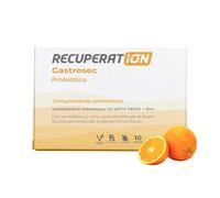 Probiótico para Flora Intestinal con Lactobacillus Rhamnosus GG y Apoyo Inmune con Zinc Sistema Inmunitario y probiótico Sin Gluten Ni Lactosa 10 Sticks Sabor Naranja | Recuperat-ion