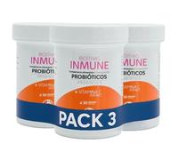 Probiotico para Foratalecer el Sistema Inmune. Con Vitamina C para Reforzar las Defensas. Tiempo recomendado 2-3 Meses. Pack de 3 Botes. 30 Cápsulas