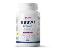 Probiótico Salud Respiratoria - 10 Cepas Lactobacillus, Bifidobacterium y Streptococcus - de HSN RESPI BIOTICS | 60 Cápsulas Gastrorresistentes DRCaps® 100 Billion UFC | No-GMO, Vegano, Sin Gluten