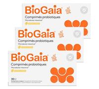 Probióticos BioGaia Lactobacillus Reuteri Protectis Sabor Limón 30 comprimidos - Paquete de 3