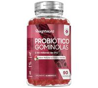 Probióticos Intestinales en Gominolas, 90 Unidades Sabor a Fresa y Vainilla | Sabor Natural, Suplemento Alimenticio con 2 Mil Millones de UFC de Bacillus Coagulans y 100mcg de Inulina Prebiótica