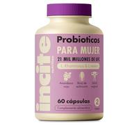 Probióticos mujer flora íntima con 21 mil millones de UFC 7 cepas con prebiótico y arándano | 60 cápsulas L.Rhamnosus y L.Reuteri | Flora intestinal, flora íntima y equilibrio pH, Apto vegetarianos