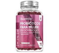 Probióticos Mujer Flora Íntima e Intestinal - 90 Gominolas para Mujer con Sabor a Árandano - 4 Mil Millones de UFC, D-Manosa, Arándano, Espino Amarillo y Aceite de Onagra - Vegano, Sin OGM