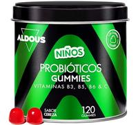 Aldous Labs Probióticos para Niños Cereza 120 gummies – Bifidobacterium y Lactobacillus