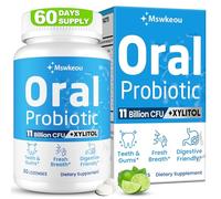 Probióticos orales para boca Mal aliento para adultos, 11 mil millones de CFU, los mejores probióticos dentales orales para dientes y encías, boca seca, restauración de encías, aliento fresco